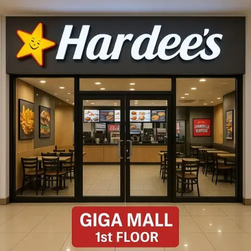 Hardee's restaurant on the 1st floor of Giga Mall, featured on SouthIslamabadEats, serving delicious fast food and burgers.