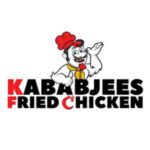 Kababjees Fried Chicken menu logo featuring a cheerful chicken mascot, representing the popular fast food restaurant offering a variety of fried chicken options, located at Giga Mall.