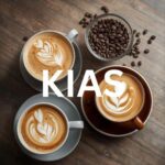 Three beautifully crafted cups of coffee with latte art, showcasing Kias Specialty Coffee — South Islamabad Eats.