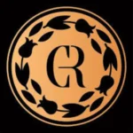 Casa Rica Menu logo, a stylish emblem featuring the letters "CR" encircled by a floral design, representing Casa Rica Restaurant, as featured on SouthIslamabadEats.