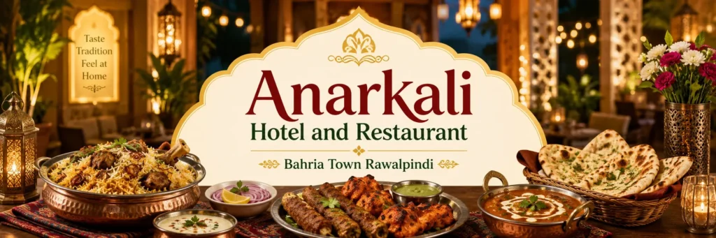 Anarkali Hotel and Restaurant Bahria Town Rawalpindi featuring biryani BBQ curry naan and traditional Pakistani dining