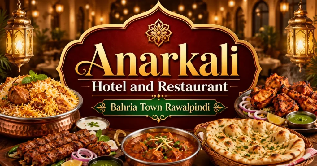 Anarkali Hotel and Restaurant Bahria Town Rawalpindi thumbnail showcasing Pakistani food and elegant restaurant ambience