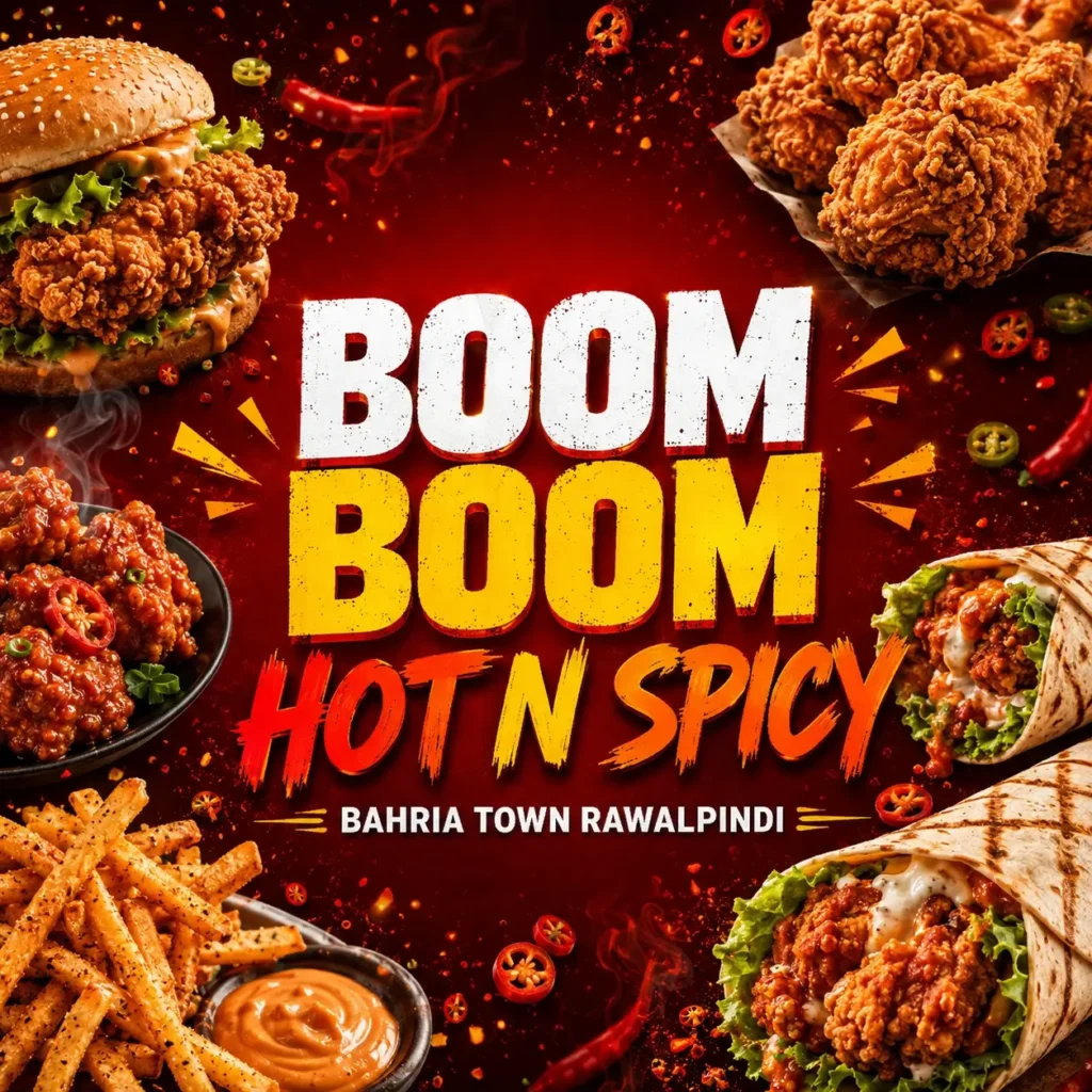 Boom Boom Hot N Spicy Bahria Town Rawalpindi restaurant thumbnail with spicy fast food