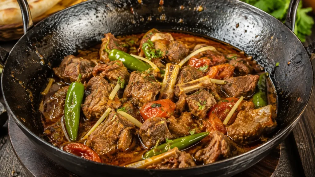 Shinwari karahi cooked in traditional style with minimal spices